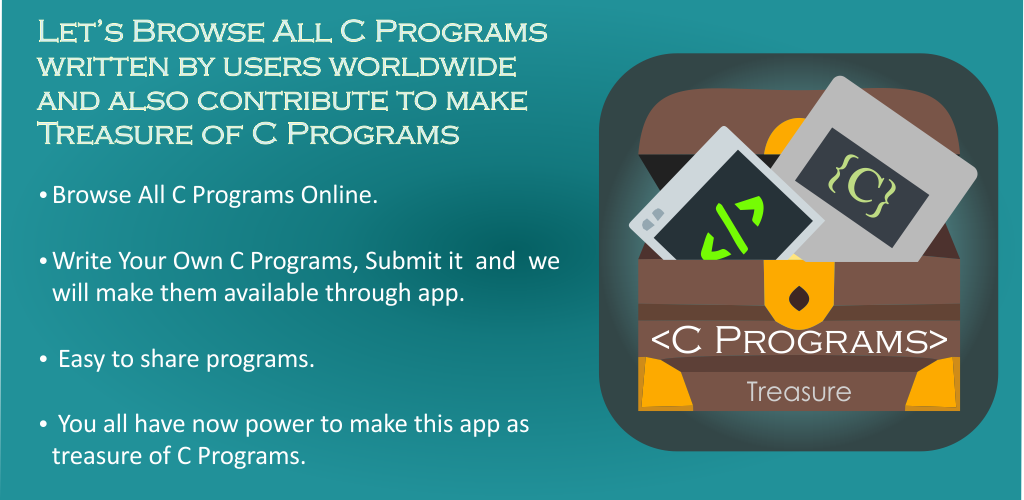 C Programs - Contribute, Learn, Write, Share Code