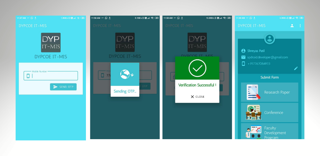 DYPCOE-IT-MIS Android App - Faculty Information Management System