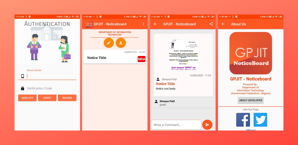 E-Noticeboard App for College