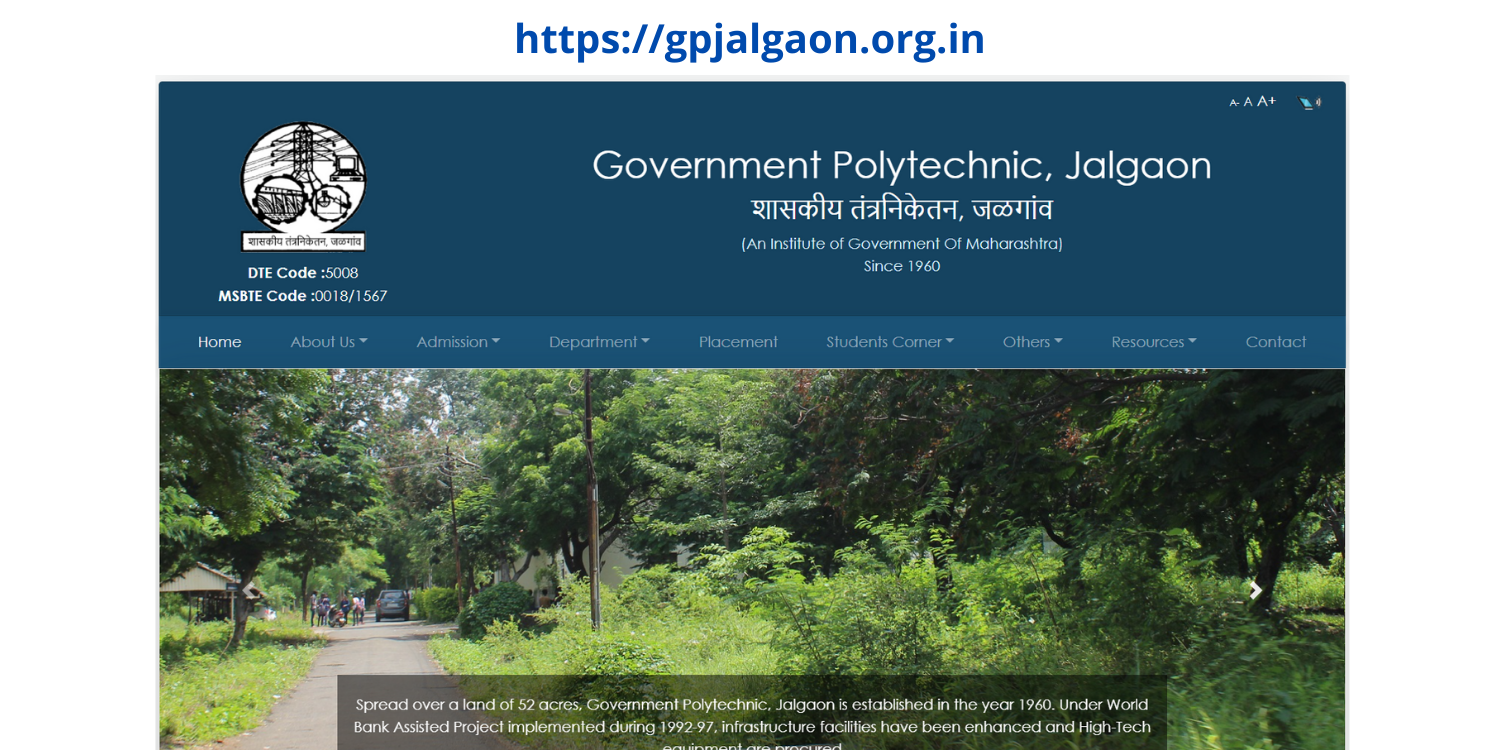 Official Website of Government Polytechnic, Jalgaon